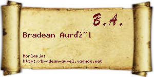 Bradean Aurél névjegykártya